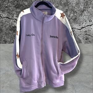 •NEW• Quarterfinals QTFL PURPLE STAR TRACK ZIP-UP JACKET • XL